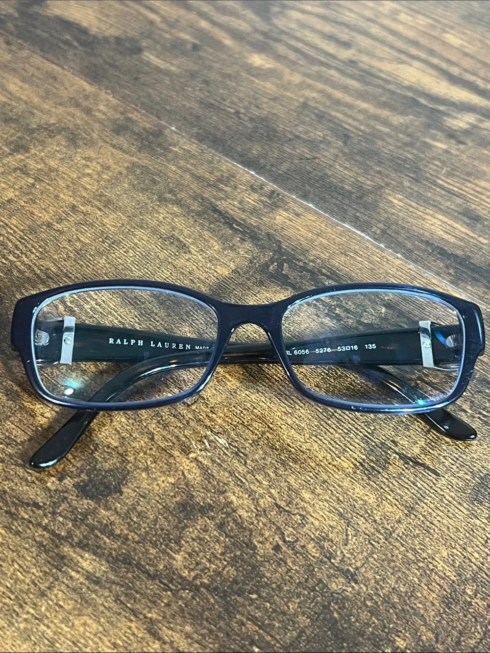 Ralph Lauren RL 6056 5276 53[]16 Navy and brown women’s Rectangle Glasses